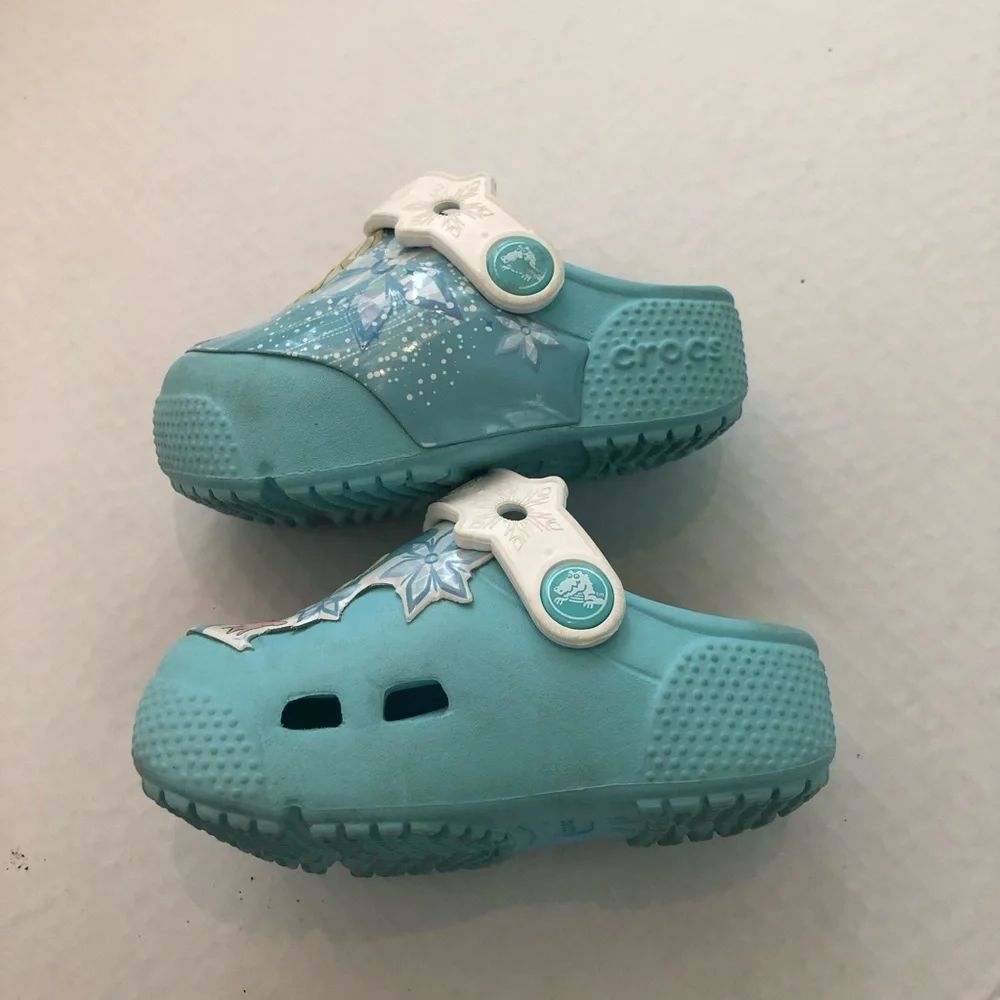 Toddler Girl Disney Frozen Blue Crocs size5